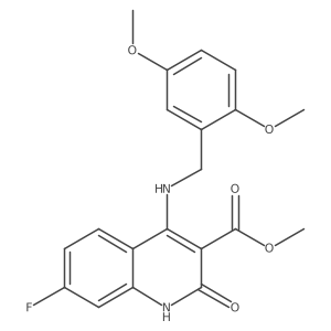 Methyl 4-((2,5-dimethoxybenzyl)amino)-7-fluoro-2-oxo-1,2-dihydroquinoline-3-carboxylate Structure