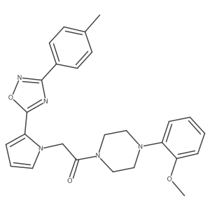 1-[4-(2-methoxyphenyl)piperazin-1-yl]-2-{2-[3-(4-methylphenyl)-1,2,4-oxadiazol-5-yl]-1H-pyrrol-1-yl}ethanone结构式