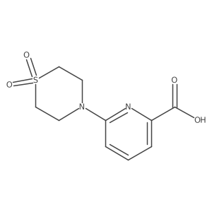 6-(1,1-Dioxidothiomorpholino)picolinic acid结构式