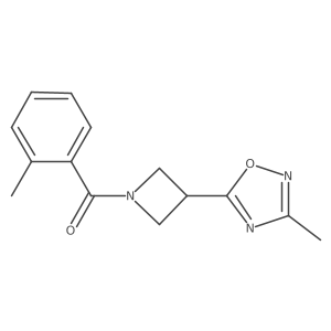 (3-(3-Methyl-1,2,4-oxadiazol-5-yl)azetidin-1-yl)(o-tolyl)methanone结构式