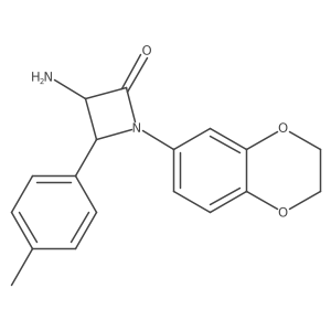 3-Amino-1-(2,3-dihydrobenzo[b][1,4]dioxin-6-yl)-4-(p-tolyl)azetidin-2-one结构式