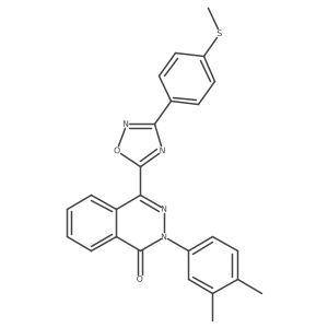 2-(3,4-dimethylphenyl)-4-(3-(4-(methylthio)phenyl)-1,2,4-oxadiazol-5-yl)phthalazin-1(2H)-one结构式