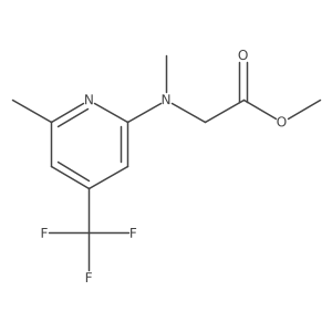 [Methyl-(6-methyl-4-trifluoromethyl-pyridin-2-yl)-amino]-acetic acid methyl ester结构式