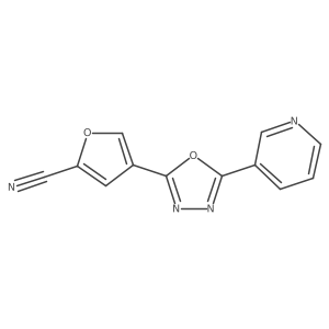 4-[5-(3-Pyridyl)-1,3,4-oxadiazol-2-yl]furan-2-carbonitrile Structure