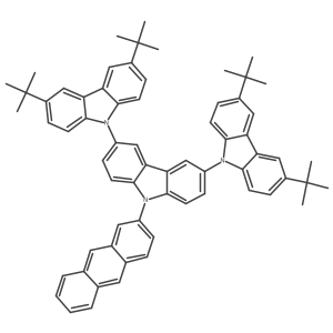 9,3':6',9''-Ter-9H-carbazole, 9'-(2-anthracenyl)-3,3'',6,6''-tetrakis(1,1-dimethylethyl)- Structure