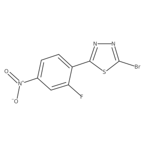 2-Bromo-5-(2-fluoro-4-nitrophenyl)-1,3,4-thiadiazole结构式