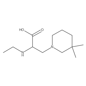 1-Piperidinepropanoic acid, I+/--(ethylamino)-3,3-dimethyl-结构式