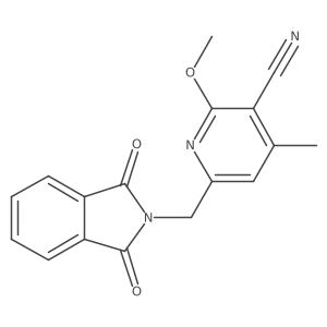 6-((1,3-Dioxoisoindolin-2-yl)methyl)-2-methoxy-4-methylnicotinonitrile Structure