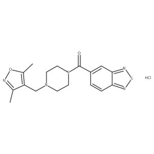 Benzo[c][1,2,5]thiadiazol-5-yl(4-((3,5-dimethylisoxazol-4-yl)methyl)piperazin-1-yl)methanone hydrochloride Structure
