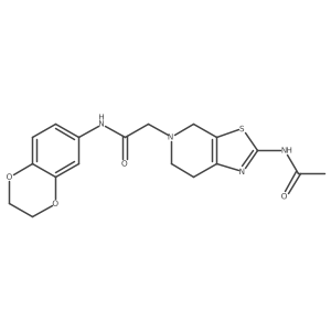 N-(2,3-dihydro-1,4-benzodioxin-6-yl)-2-{2-acetamido-4H,5H,6H,7H-[1,3]thiazolo[5,4-c]pyridin-5-yl}acetamide Structure