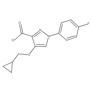 4-(Cyclopropylmethoxy)-1-(4-fluorophenyl)pyrazole-3-carbonyl chloride结构式
