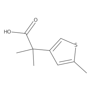 2-Methyl-2-(5-methylthiophen-3-yl)propanoic acid结构式