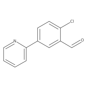 Benzaldehyde, 2-chloro-5-(2-pyridinyl)- Structure