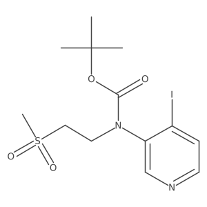 (4-Iodo-pyridin-3-yl)-(2-methanesulfonyl-ethyl)-carbamic acid tert-butyl ester结构式
