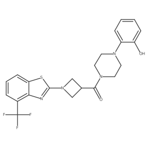 (4-(2-Hydroxyphenyl)piperazin-1-yl)(1-(4-(trifluoromethyl)benzo[d]thiazol-2-yl)azetidin-3-yl)methanone Structure