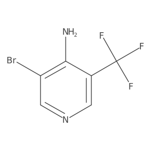 3-Bromo-5-(trifluoromethyl)pyridin-4-amine结构式