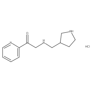 1-(Pyridin-2-yl)-2-((pyrrolidin-3-ylmethyl)amino)ethanone hydrochloride结构式
