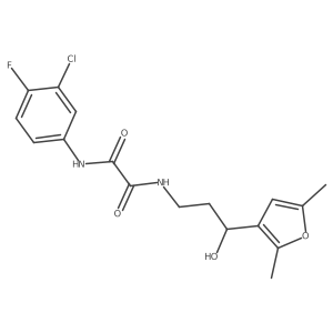 N1-(3-chloro-4-fluorophenyl)-N2-(3-(2,5-dimethylfuran-3-yl)-3-hydroxypropyl)oxalamide Structure