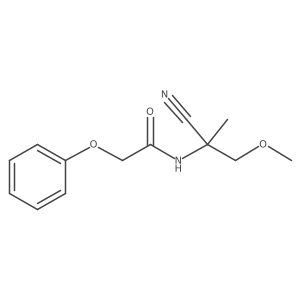 N-(1-cyano-2-methoxy-1-methylethyl)-2-phenoxyacetamide结构式