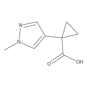 1-(1-Methyl-1H-pyrazol-4-yl)cyclopropanecarboxylic acid结构式
