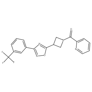 Pyridin-2-yl(3-(3-(3-(trifluoromethyl)phenyl)-1,2,4-oxadiazol-5-yl)azetidin-1-yl)methanone结构式