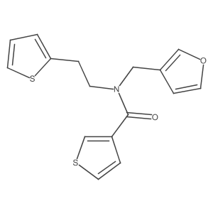 N-(furan-3-ylmethyl)-N-(2-(thiophen-2-yl)ethyl)thiophene-3-carboxamide Structure
