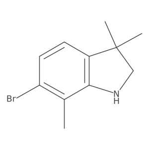 6-bromo-3,3,7-trimethyl-2,3-dihydro-1H-indole Structure