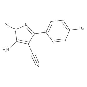 5-Amino-3-(4-bromophenyl)-1-methylpyrazole-4-carbonitrile Structure