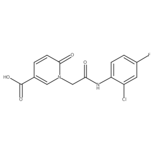 1-{2-[(2-Chloro-4-fluorophenyl)amino]-2-oxoethyl}-6-oxo-1,6-dihydropyridine-3-carboxylic acid Structure