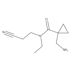 Cyclopropanecarboxamide, 1-(aminomethyl)-N-(2-cyanoethyl)-N-ethyl-结构式