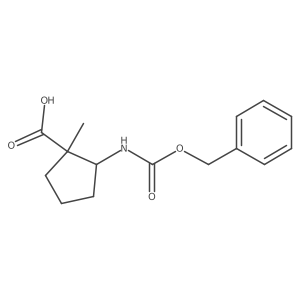 2-([(Benzyloxy)carbonyl]amino)-1-methylcyclopentane-1-carboxylicacid结构式