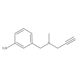 3-((Methyl(prop-2-yn-1-yl)amino)methyl)aniline结构式