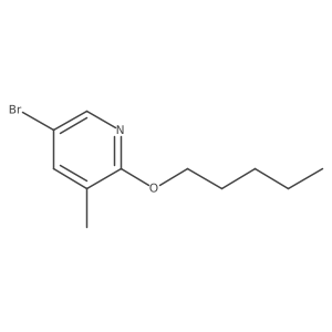5-Bromo-3-methyl-2-(pentyloxy)pyridine Structure
