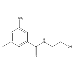 3-amino-N-(2-hydroxyethyl)-5-methylbenzamide Structure