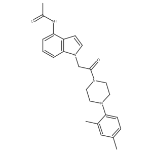 N-(1-{2-[4-(2,4-dimethylphenyl)piperazino]-2-oxoethyl}-1H-indol-4-yl)acetamide Structure