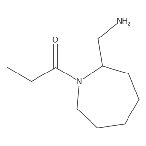 1-[2-(Aminomethyl)azepan-1-yl]propan-1-one结构式