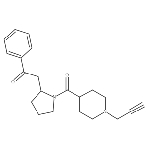1-Phenyl-2-[1-(1-prop-2-ynylpiperidine-4-carbonyl)pyrrolidin-2-yl]ethanone Structure