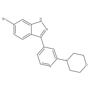 4-(4-(6-Bromo-1H-indazol-3-yl)pyridin-2-yl)morpholine结构式