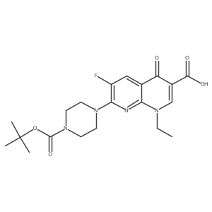 1-Ethyl-6-fluoro-7-[4-[(2-methylpropan-2-yl)oxycarbonyl]piperazin-1-yl]-4-oxo-1,8-naphthyridine-3-carboxylic acid Structure