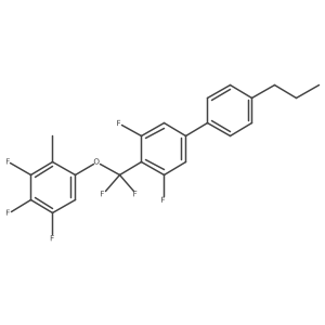 1-[[2,6-Difluoro-4-(4-propylphenyl)phenyl]-difluoromethoxy]-3,4,5-trifluoro-2-methylbenzene结构式