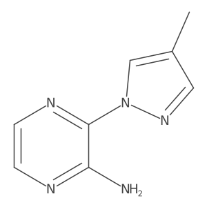 2-Amino-3-(4-methyl-1H-pyrazol-1-yl)pyrazine Structure