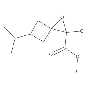 Methyl 2-chloro-5-(propan-2-yl)-1-oxaspiro[2.3]hexane-2-carboxylate Structure