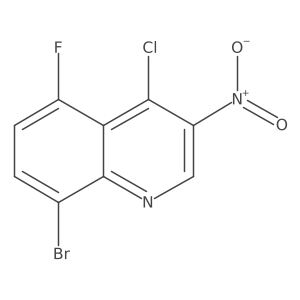8-Bromo-4-chloro-5-fluoro-3-nitroquinoline Structure