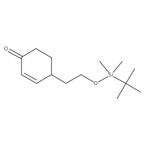 2-Cyclohexen-1-one, 4-[2-[[(1,1-dimethylethyl)dimethylsilyl]oxy]ethyl]- Structure