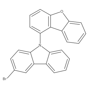 3-Bromo-9-(dibenzo[b,d]furan-1-yl)-9H-carbazole结构式