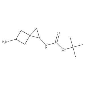 tert-butyl N-{5-aminospiro[2.3]hexan-1-yl}carbamate结构式