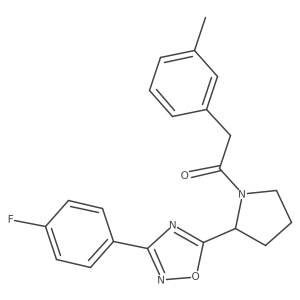 3-(4-Fluorophenyl)-5-{1-[(3-methylphenyl)acetyl]pyrrolidin-2-yl}-1,2,4-oxadiazole Structure