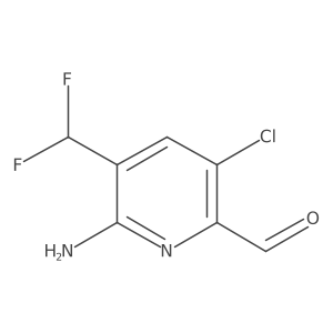 6-Amino-3-chloro-5-(difluoromethyl)picolinaldehyde Structure