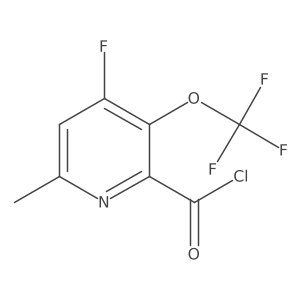 4-Fluoro-6-methyl-3-(trifluoromethoxy)pyridine-2-carbonyl chloride结构式