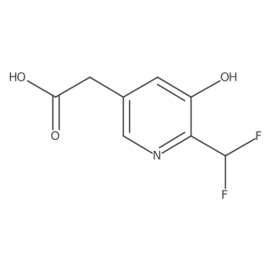 2-(Difluoromethyl)-3-hydroxypyridine-5-acetic acid Structure
